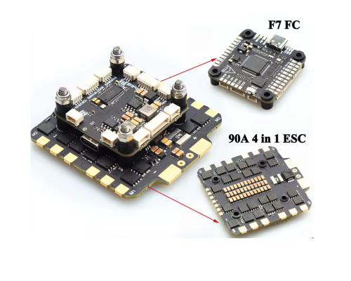 Контролер польоту SurpassHobby F722 90A 4in1 BLS ESC Stack 3-8S Контролер польоту SurpassHobby F722 90A 4in1 BLS ESC Stack 3-8S